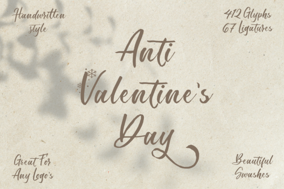 Anti Valentine s Day: A Handwritten Typeface for Modern Web Design