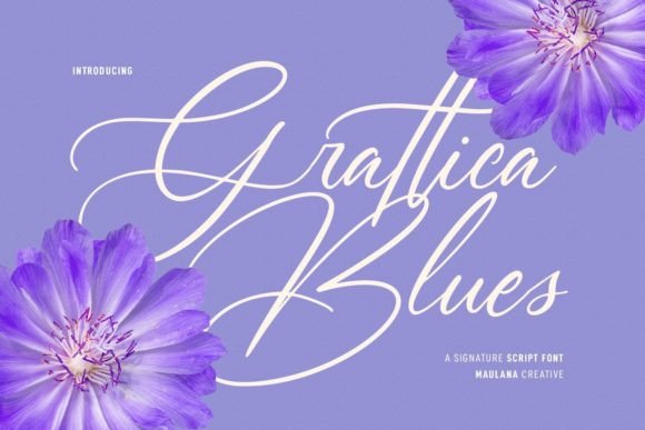 Grattica Blues: A Flowing Typeface for Elegant Editorial Design