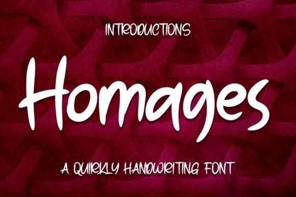 Homages: A Delicate Handwritten Typeface for Modern Editorial Design