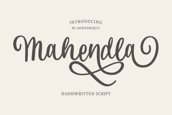 Mahendla: A Delicate Script Font for Editorial Design