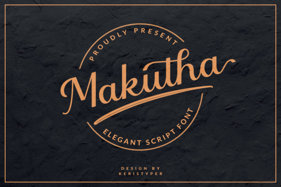 Makutha Typeface: An Elegant Script for Boutique Branding