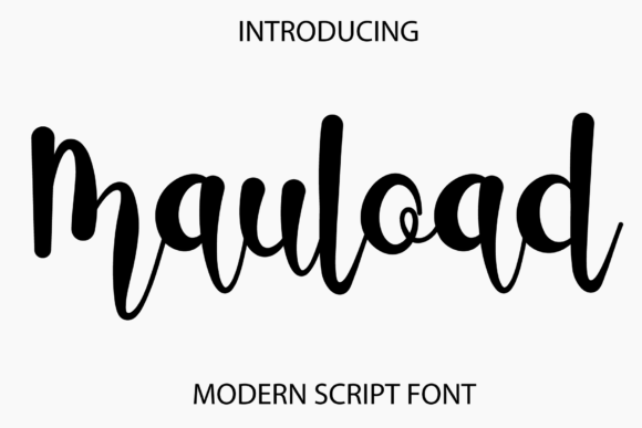Mauload: A Script Amp Typeface for Elegant Editorial Design