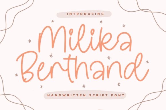 Milika Berthand: A Handwritten Typeface for Elegant Web Design