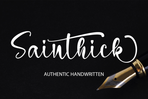 Sainthick: A Flowing Handwritten Font for Elegant Brand Identity